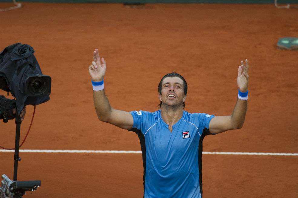 Berlocq derrotó a Lorenzi y mantiene con vida a Argentina en la Davids. Foto: AFP