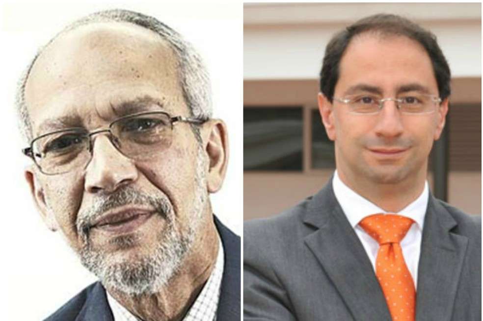 Fernando Dejanon Rector de la Universidad Libre y José Manuel Restrepo de la U. del Rosario.