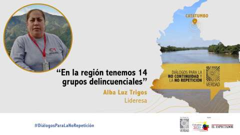 “En el Catatumbo no podemos seguir narcotizando los problemas": lideresa social