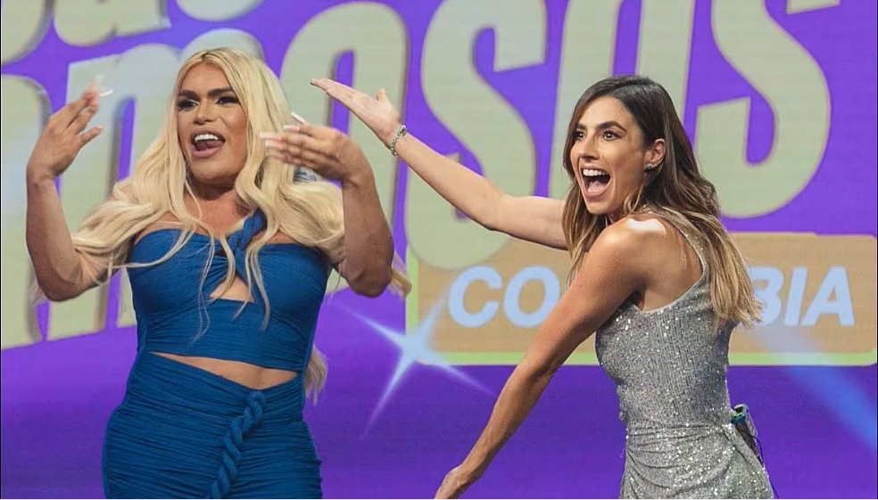 Wendy Guevara y Carla Giraldo en 'La casa de los famosos Colombia'.
