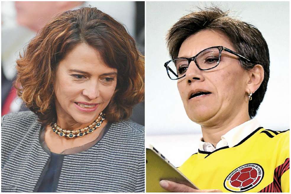 La ministra Nancy Patricia Gutiérrez y la exsenadora Claudia López. / Cristian Garavito y Mauricio Alvarado - El Espectador