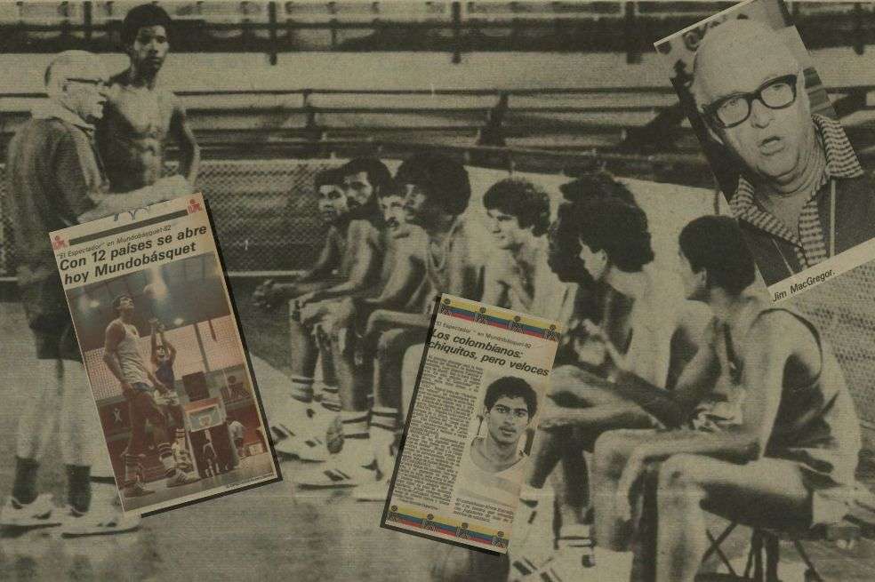 En el fondo, el equipo colombiano bajo las órdenes del entrenador Jim McGregor. / Uso exclusivo del archivo de El Espectador.