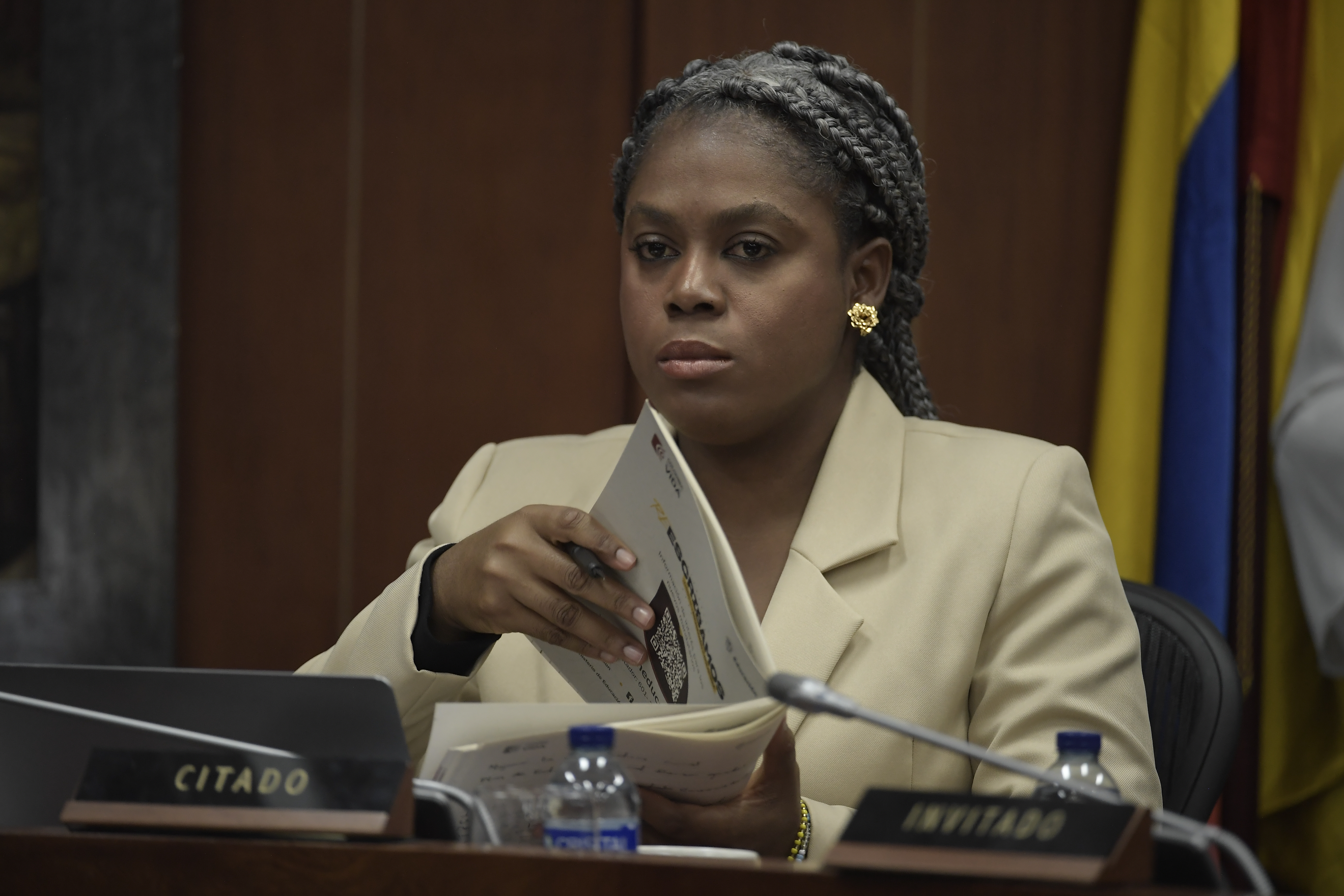 Ministra de Educación, en el debate de control político ante la Comisión Sexta del Senado.