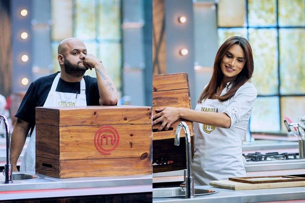 Chicho aprovechó para quitarle ingredientes a Isabella Santiago en uno de los retos de Masterchef y Nicolás de Zubiría le ayudó.