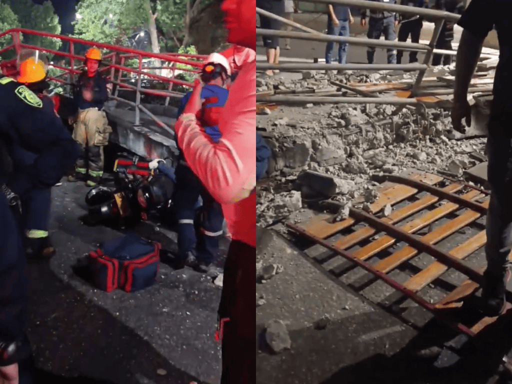 El accidente ocurrió durante la madrugada en el anillo vial entre Girón y Floridablanca, luego de que una tractomula impactara la estructura.