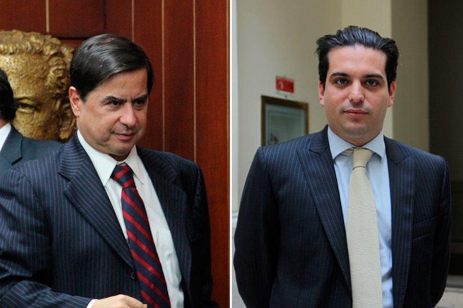 El senador Juan Fernando Cristo y el representante Simón Gaviria Muñoz.