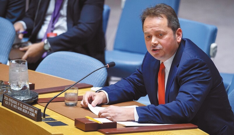 Carlos Ruiz Massieu es el jefe de la Misión de la ONU para la Verificación del Acuerdo de Paz en Colombia. / AFP