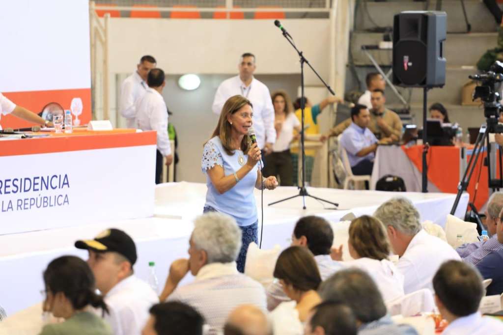 Marta Lucía Ramírez, vicepresidenta, celebró también el primer gabinete paritario de la historia del país. / Vicepresidencia de la República