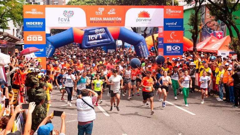 Estos son los cierres viales programados por la Media Maratón de Bucaramanga 2025
