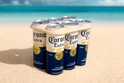 Corona lanzó "six-pack" con anillos ecológicos
