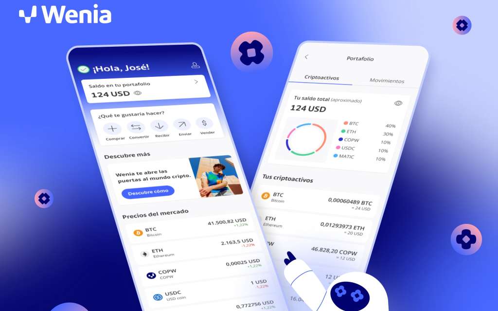 Weina, la nueva plataforma cripto del Grupo Bancolombia.
