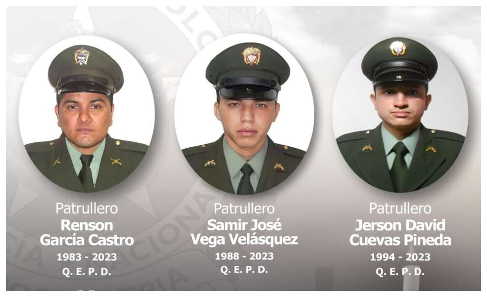 Tres patrulleros de la Policía fueron asesinados en la mañana de este martes en Norte de Santander.