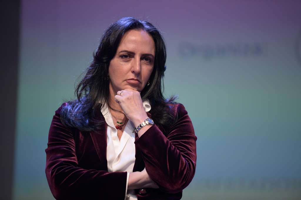 Precandidata presidencial durante el debate sobre educación y seguridad organizado por la Fundación Universitaria Los Libertadores, Foros El Espectador y Caracol Televisión realizado en el Gimnasio Moderno.