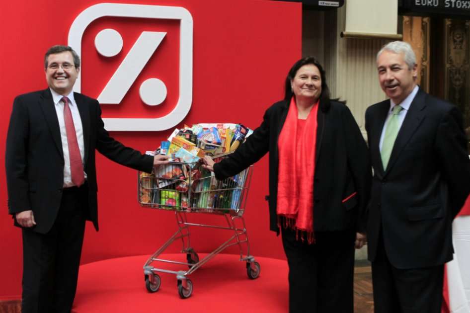 La presentación de DIA en la bolsa de Madrid. / EFE