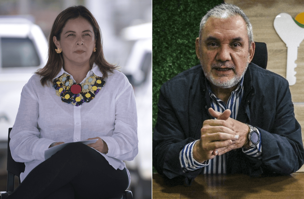 Jhenifer Mojica, ministra de Agricultura y Gerardo Vega, director de la ANT