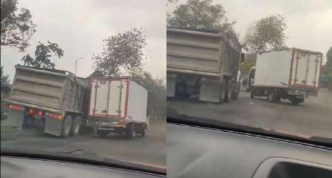 Camioneros se enfrentaron a toda velocidad en la av Boyacá ¿cuál fue la sanción?