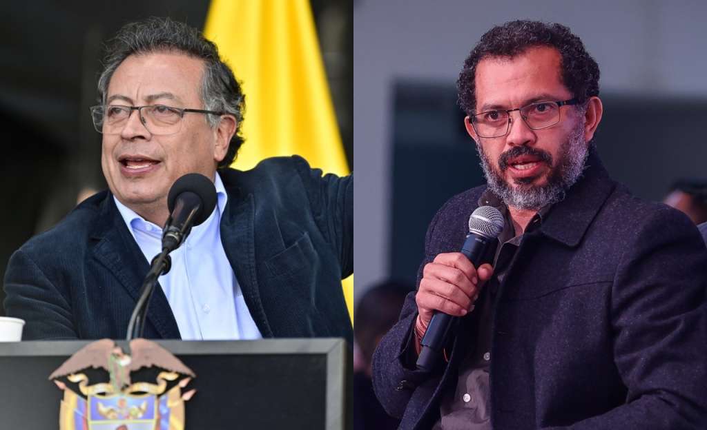 El presidente Gustavo Petro y el director del Archivo Nacional, Francisco Javier Flórez