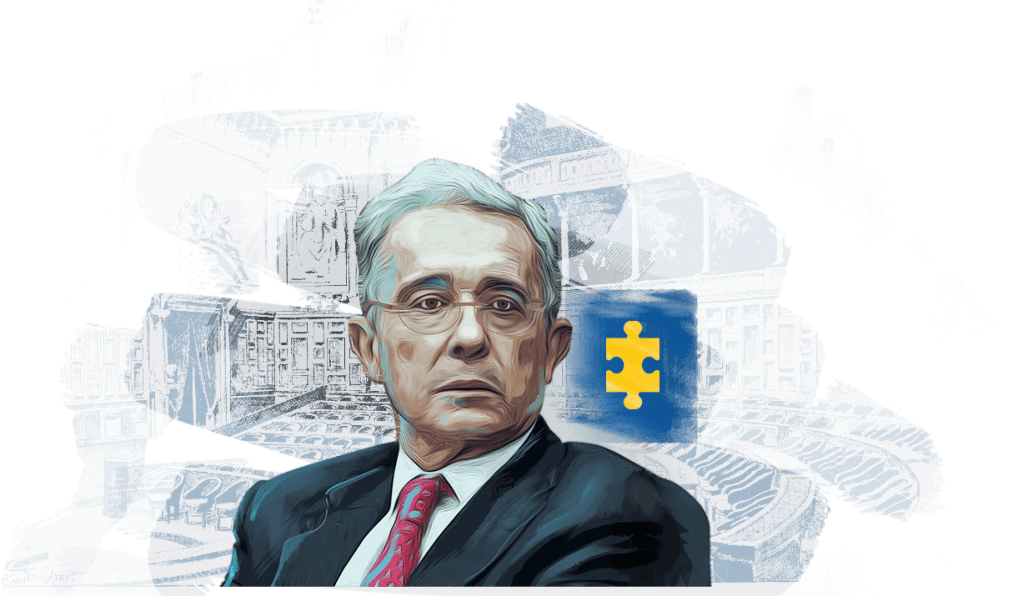 El expresidente Uribe habló el pasado viernes en la última audiencia antes de que la juez del caso decida si precluye o no el caso.