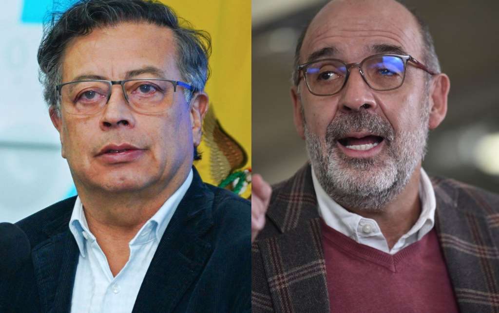 Presidente Gustavo Petro y presidente de Andesco, Camilo Sánchez.