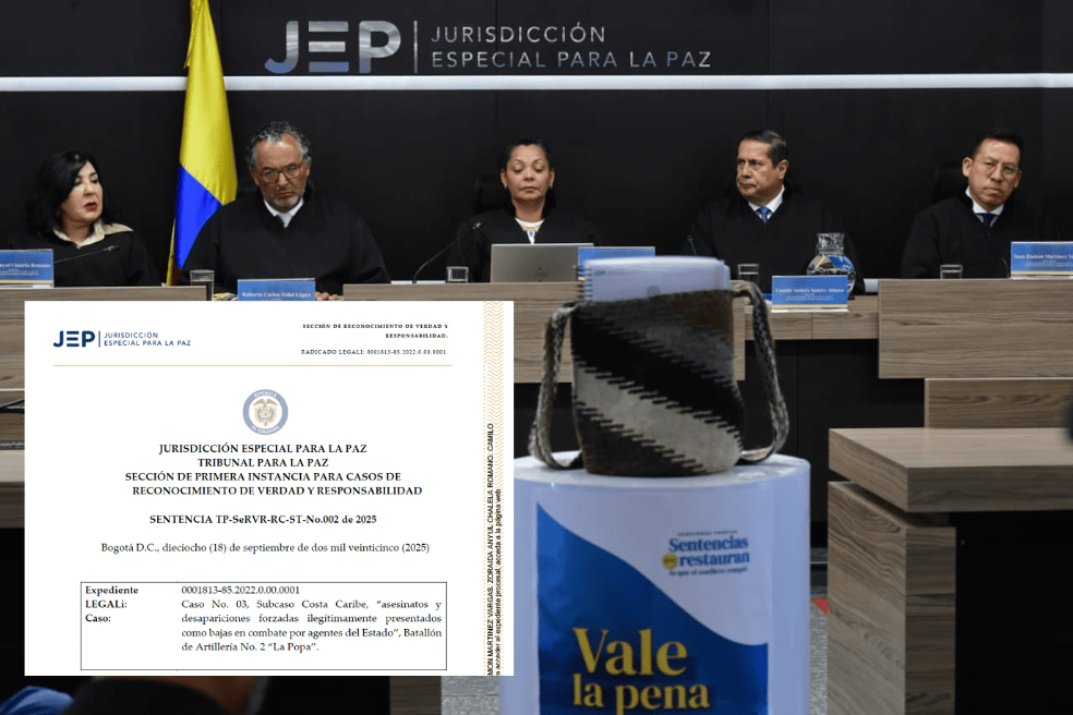 La JEP condenó con ocho años de sanción propia a 12 militares que hicieron parte del batallón La Popa en Valledupar.