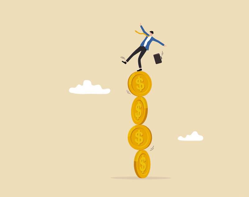 USDT y USDC (ambas referenciadas al dólar) concentran cerca del 90 % de toda la capitalización del mercado de stablecoins. Imagen de referencia.