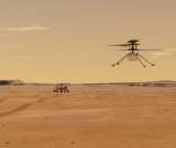 El helicóptero de la NASA pone en marcha sus hélices en la superficie de Marte