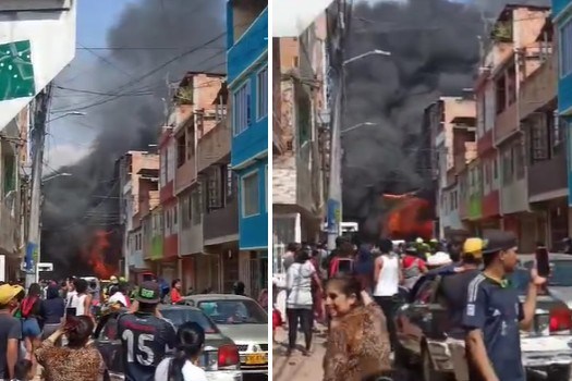 Nuevo incendio en Bogotá: las llamas consumen una estructura en Patio Bonito