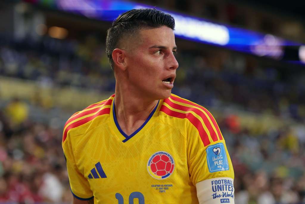 MIAMI (United States), 27/06/2026.- James Rodriguez of Colombia looks on during the FIFA World Cup 2026 group stage match Colombia against Portugal, in Miami, Florida, USA, 27 June 2026. EFE/EPA/CRISTOBAL HERRERA-ULASHKEVICH