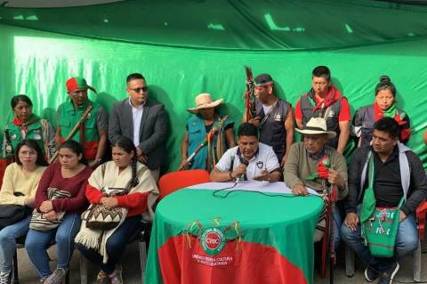 Comunidades indígenas del suroccidente del país se unen al paro nacional en Bogotá