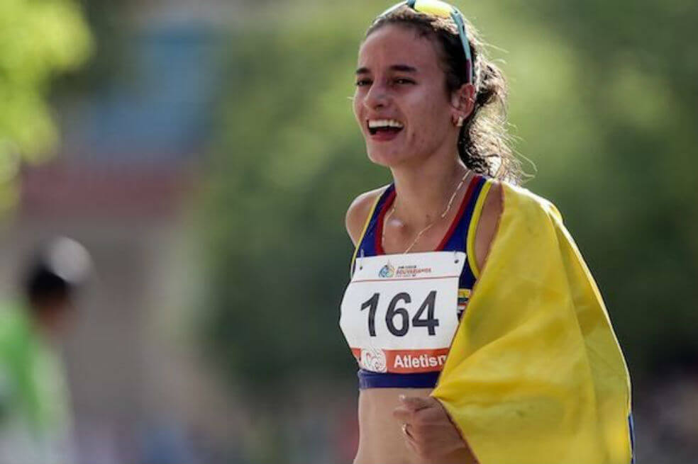 Sandra Lorena Arenas logró un tiempo de 1:28:49 en Adelaida. / AFP