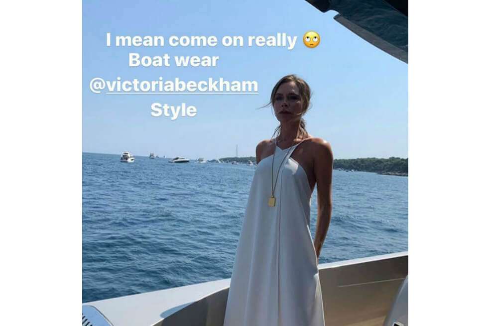La foto de Victoria Beckham que compartió su esposo David en Instagram Stories.
/ Cortesía