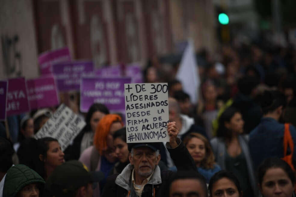 Los asesinatos, las amenazas y las intimidaciones a los líderes sociales se han incrementado desde la firma del Acuerdo de Paz en 2016. / Cristian Garavito - El Espectador