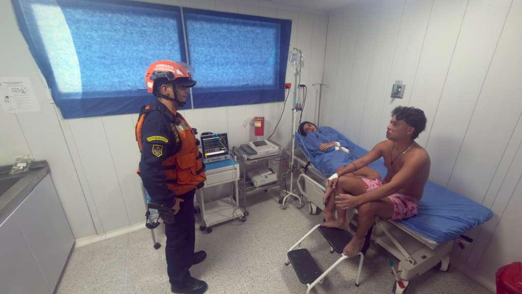 Jóvenes rescatados Barú