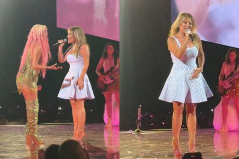 Video: Karol G subió al escenario a Amaia Montero durante su concierto en Madrid