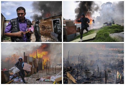 Fotos: En incendio terminó desalojo de mil personas en Suba