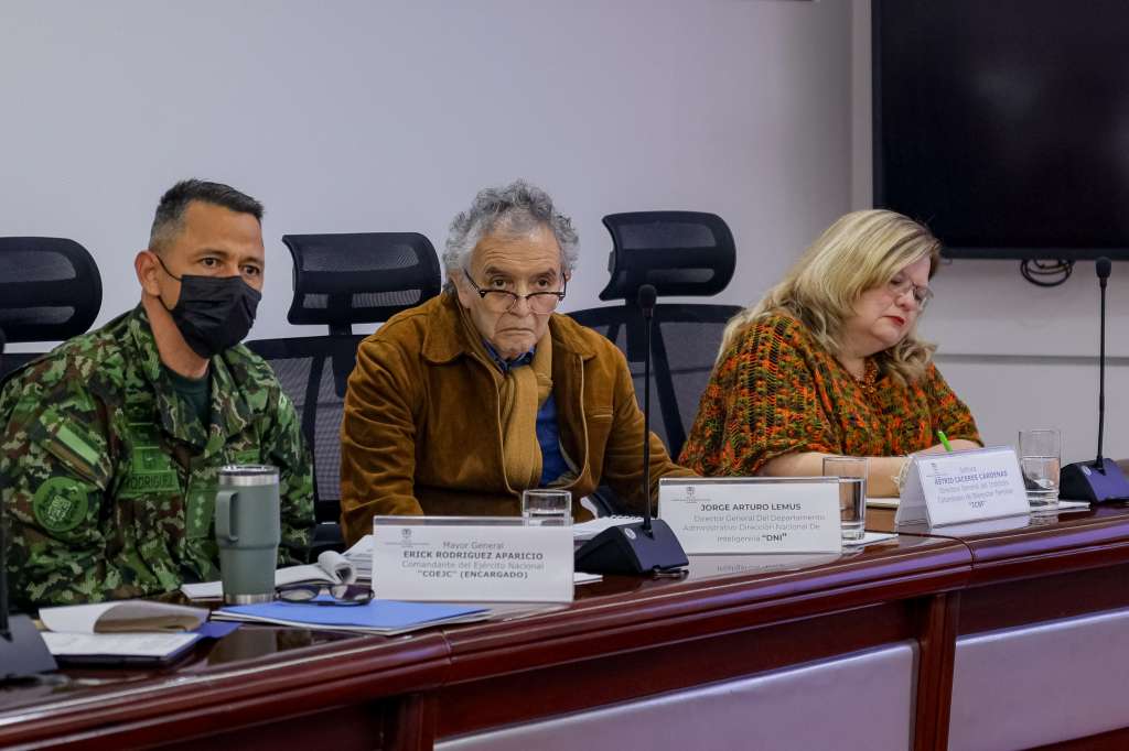 El director de la DNI, Jorge Lemus, asiste a los consejos de paz y seguridad que se realizan en la Casa de Nariño.