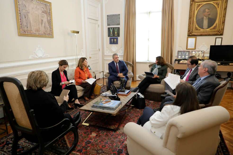 El presidente Duque convocó a la reunión de urgencia a sus altos funcionarios para evaluar la decisión de la JEP sobre 'Santrich' y la renuncia del fiscal general. / SIG