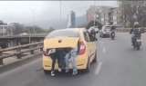 Video de taxi con personas dentro del baúl desata indignación por imprudencia vial en Bogotá