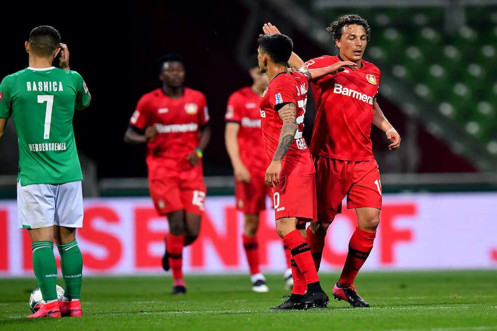 El Leverkusen se ubica en la quinta casilla de la Bundesliga con 50 puntos. / AFP