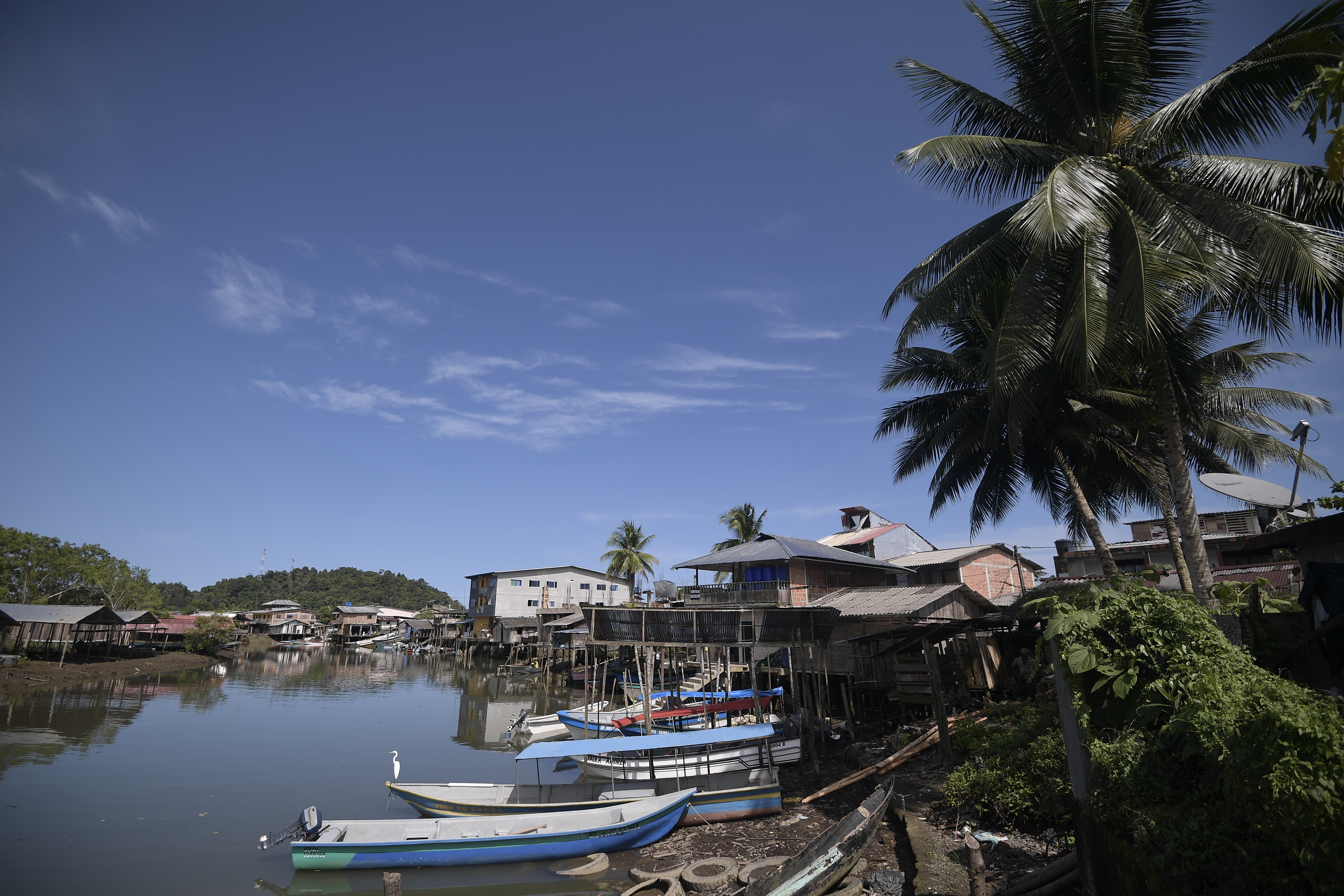 Diferentes aspectos de este municipio del Chocó: Habitantes, casas, paisajes, lanchas, aves, etc.