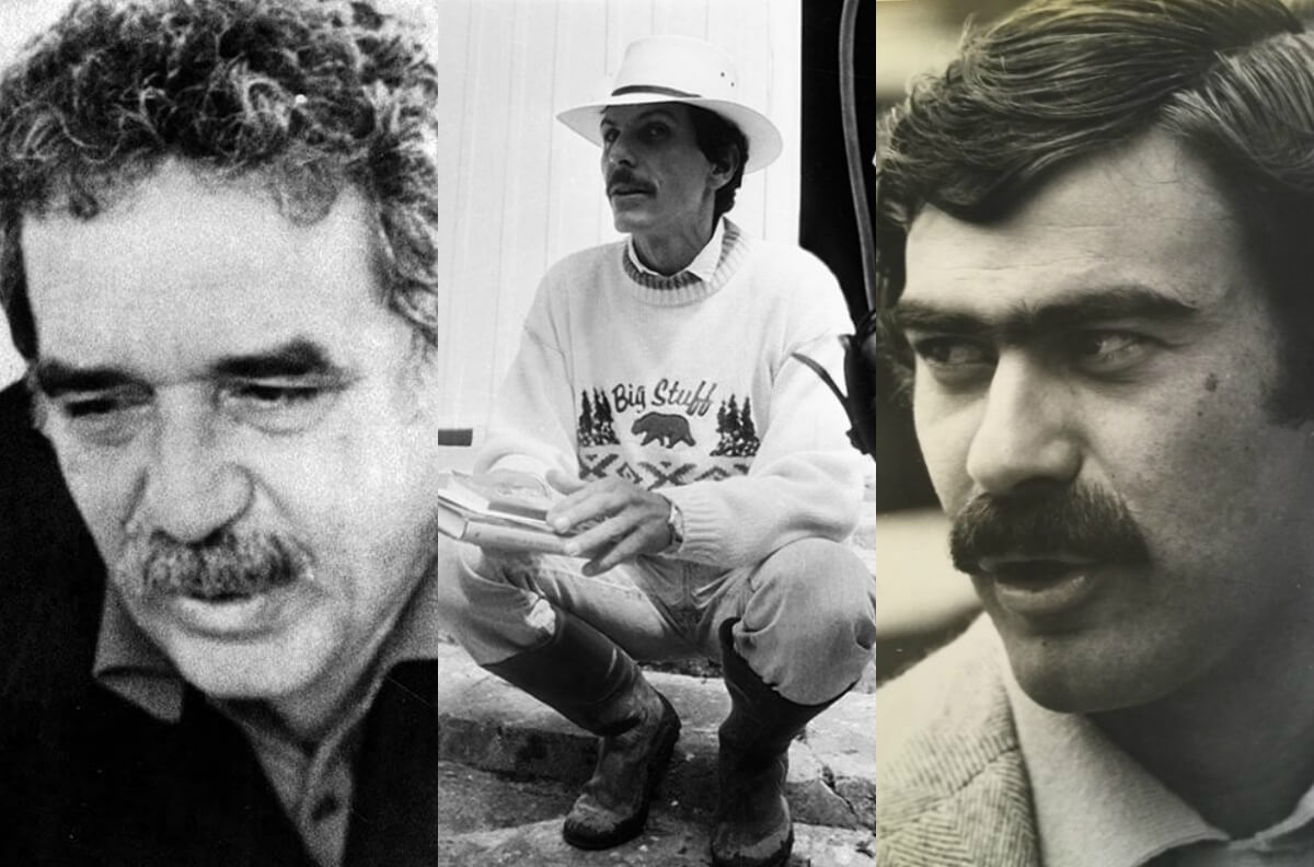 Gabriel García Márquez (izquierda); Carlos Pizarro (centro) y Germán Castro Caycedo. / Archivo particular