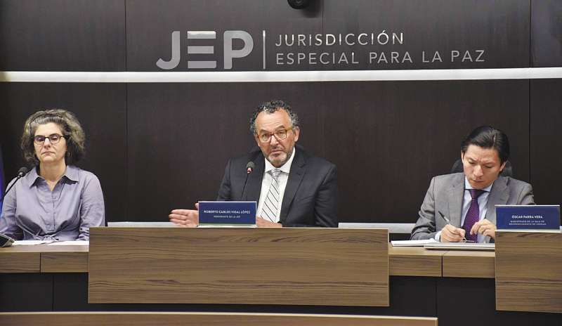 El presidente de la JEP, Roberto Vidal, miembro de la Sección de Reconocimiento de Verdad.