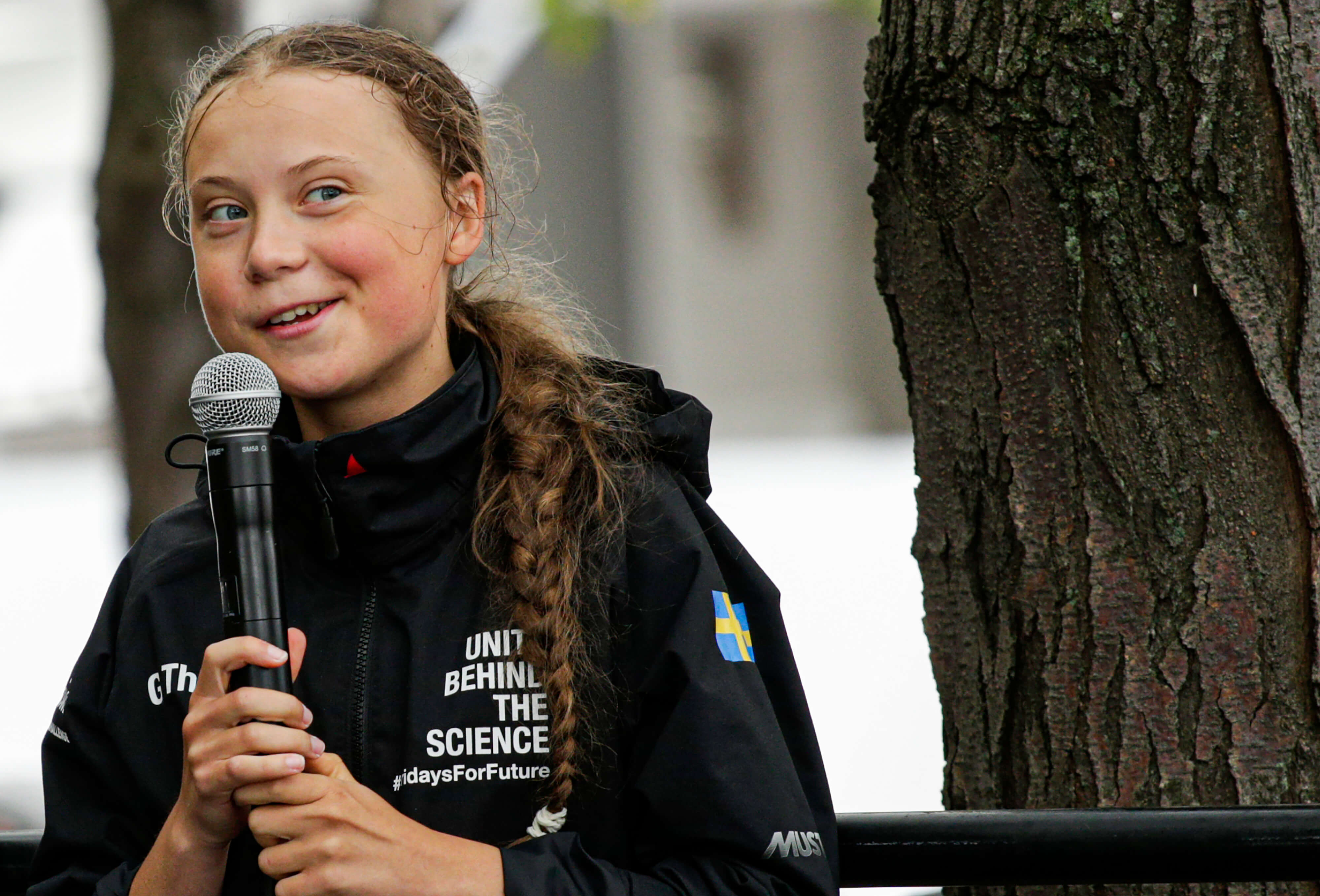 La activista climática sueca Greta Thunberg, de 16 años, en Nueva York. / AFP