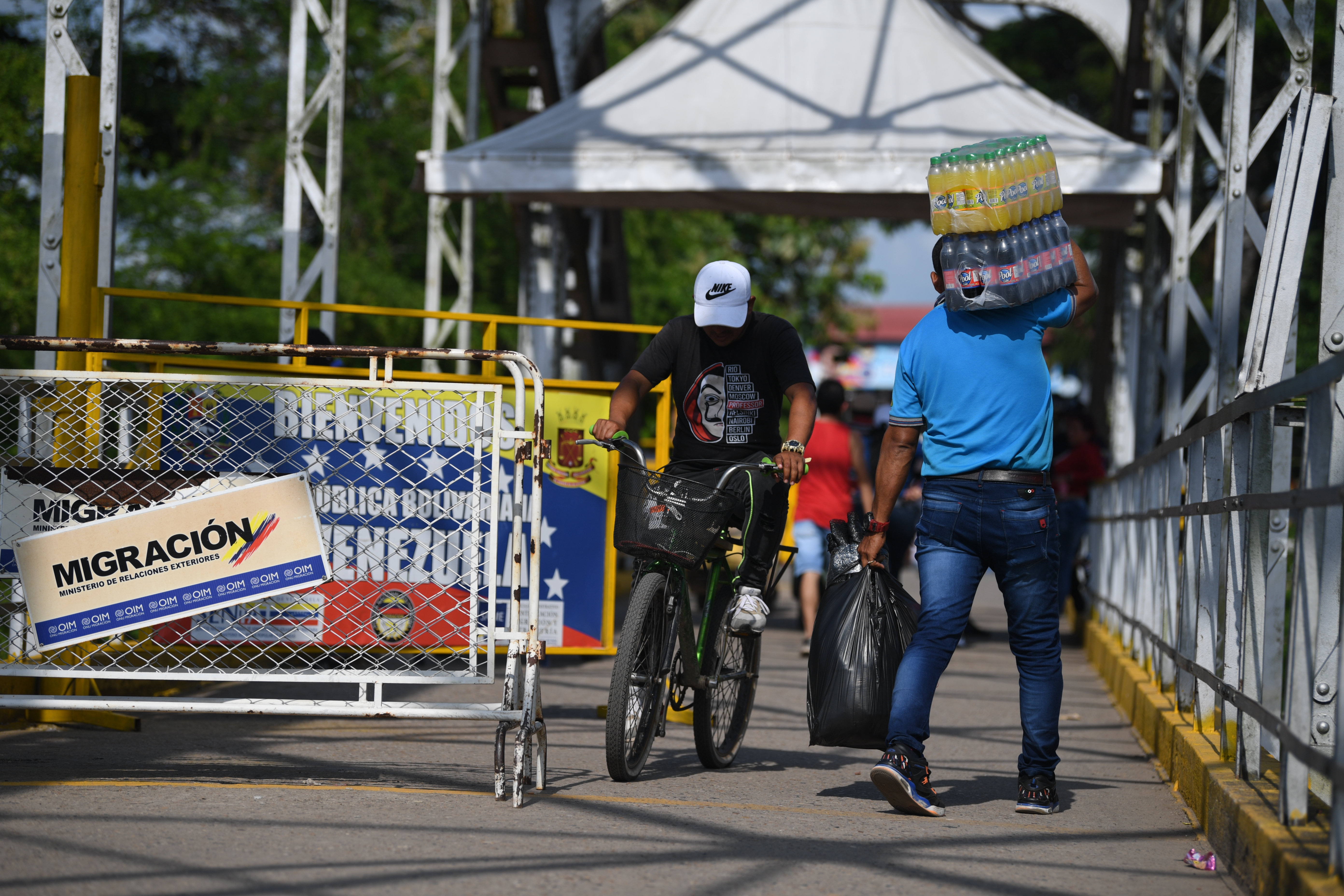 Frontera del Puente Internacional de Puerto Santander entre Colombia y Venezuela