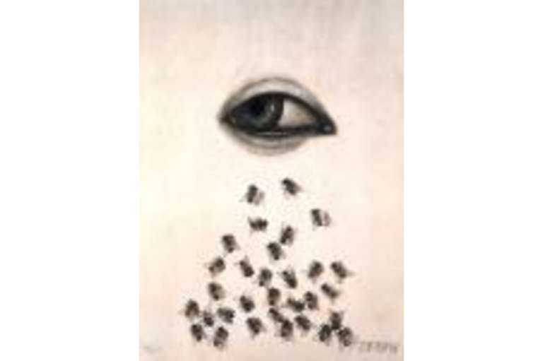 Mi retrato (1988), de la colección de grabados El beso de Dios.