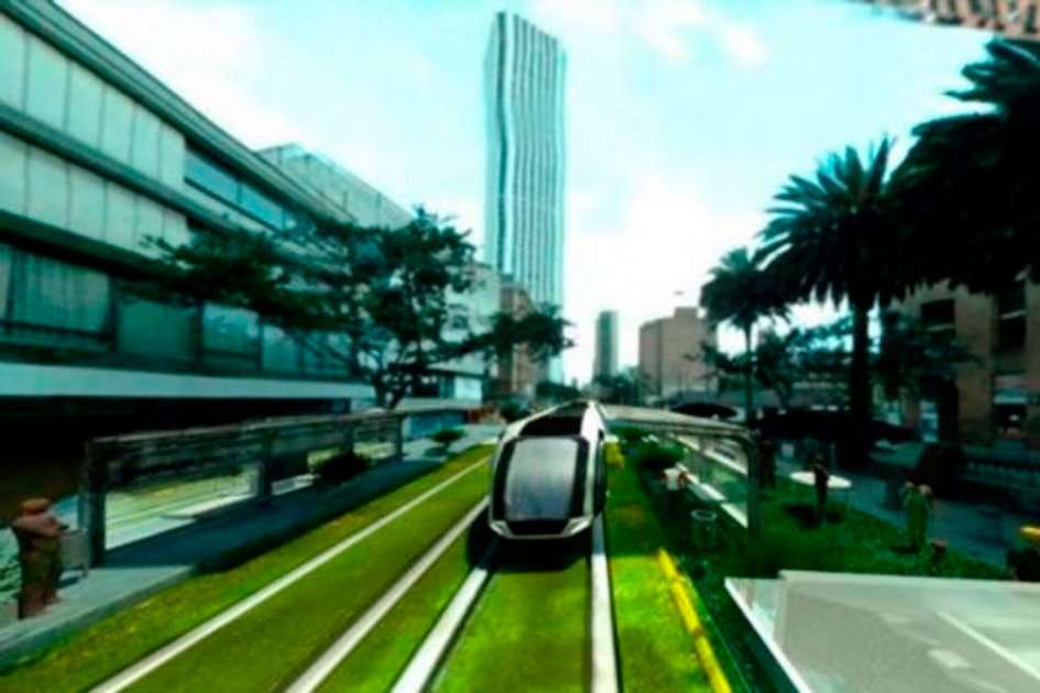 Así se vería el metro ligero por la carrera séptima. / Secretaría de Movilidad