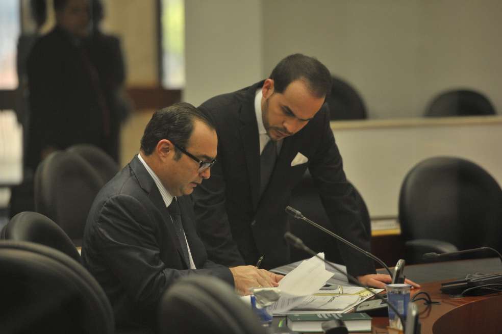 El magistrado Jorge Pretelt en la Comisión de Acusación, que ya lo acusó por un caso de corrupción. Su proceso está en manos del Senado.  / Archivo