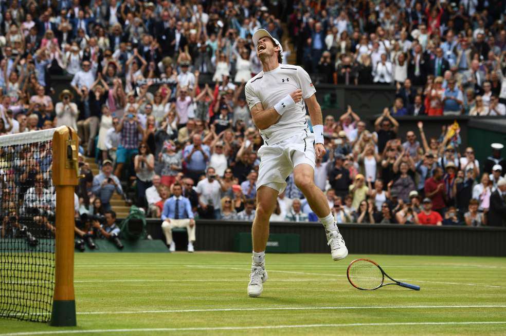 Andy Murray el día que ganó su segundo Wimbledon, en 2016./ AFP
