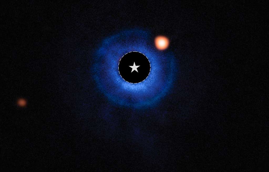 Imagen del candidato a exoplaneta orbitando la joven estrella TWA 7.