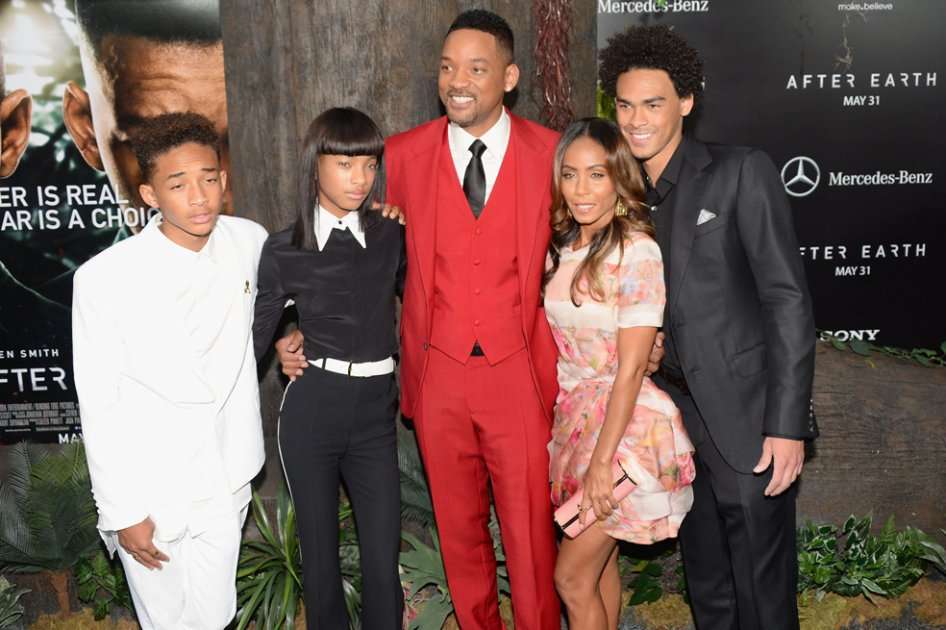 Will Smith y Jada Pinkett con sus hijos Jaden y Willow. Trey es hijo de Smith y Sheree Zampino.